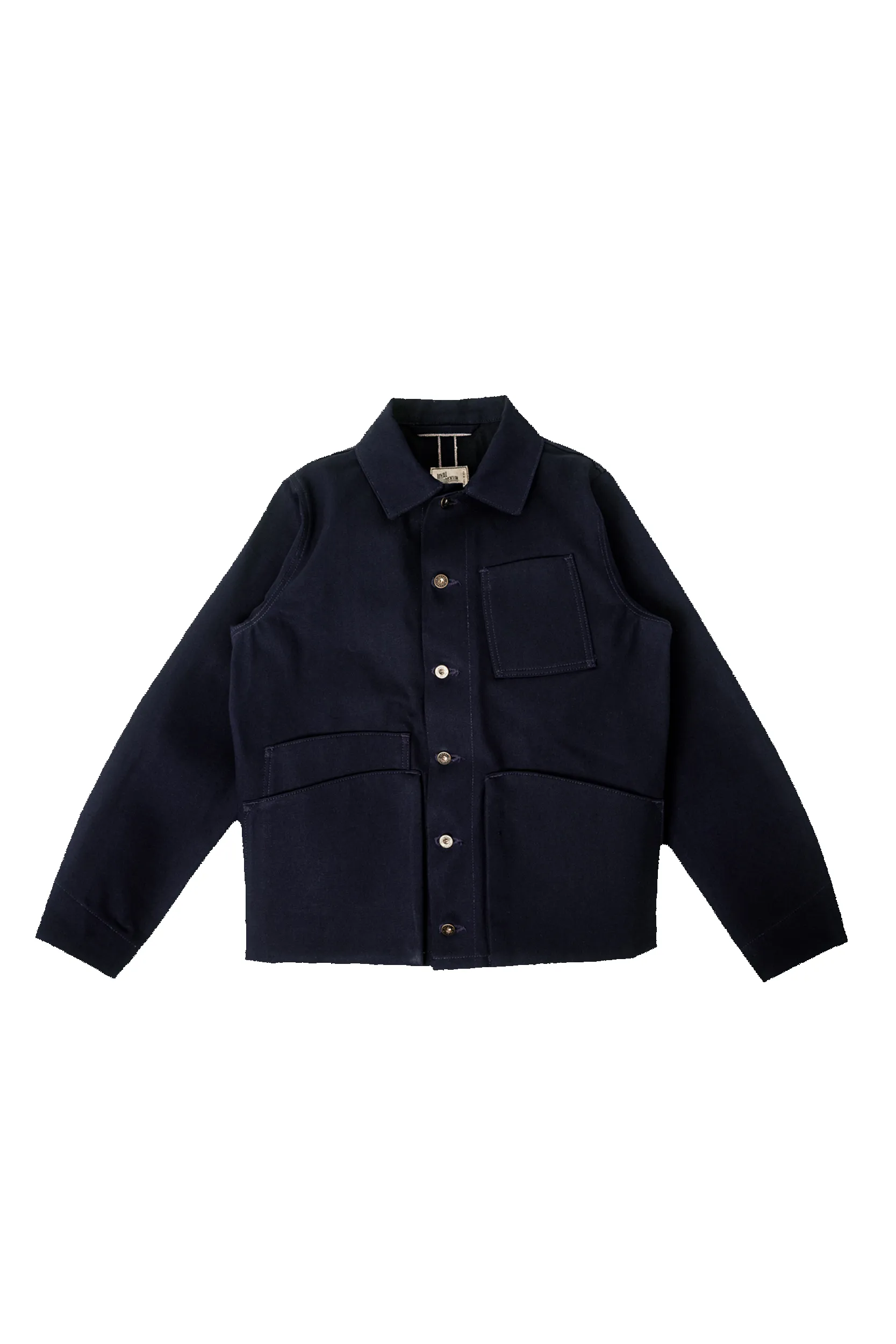 Amos Chore Coat - Indigo/Black - Rigid 14oz American Selvedge Denim - Preorder sold by Loyal Stricklin product image thumbnail 3