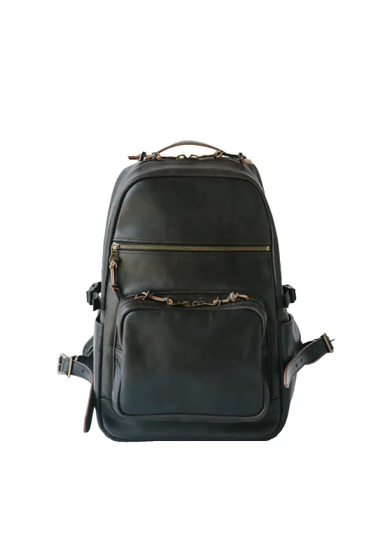 Field Pack - Tumbled Black Chromexcel Horsehide sold by Loyal Stricklin