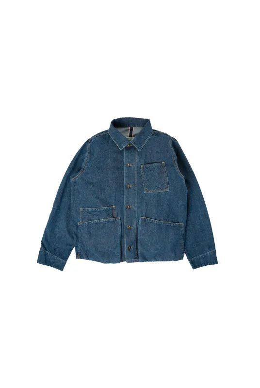 Amos Chore Coat - Vidalia Stonewashed 10oz Selvedge Denim - Medium sold by Loyal Stricklin