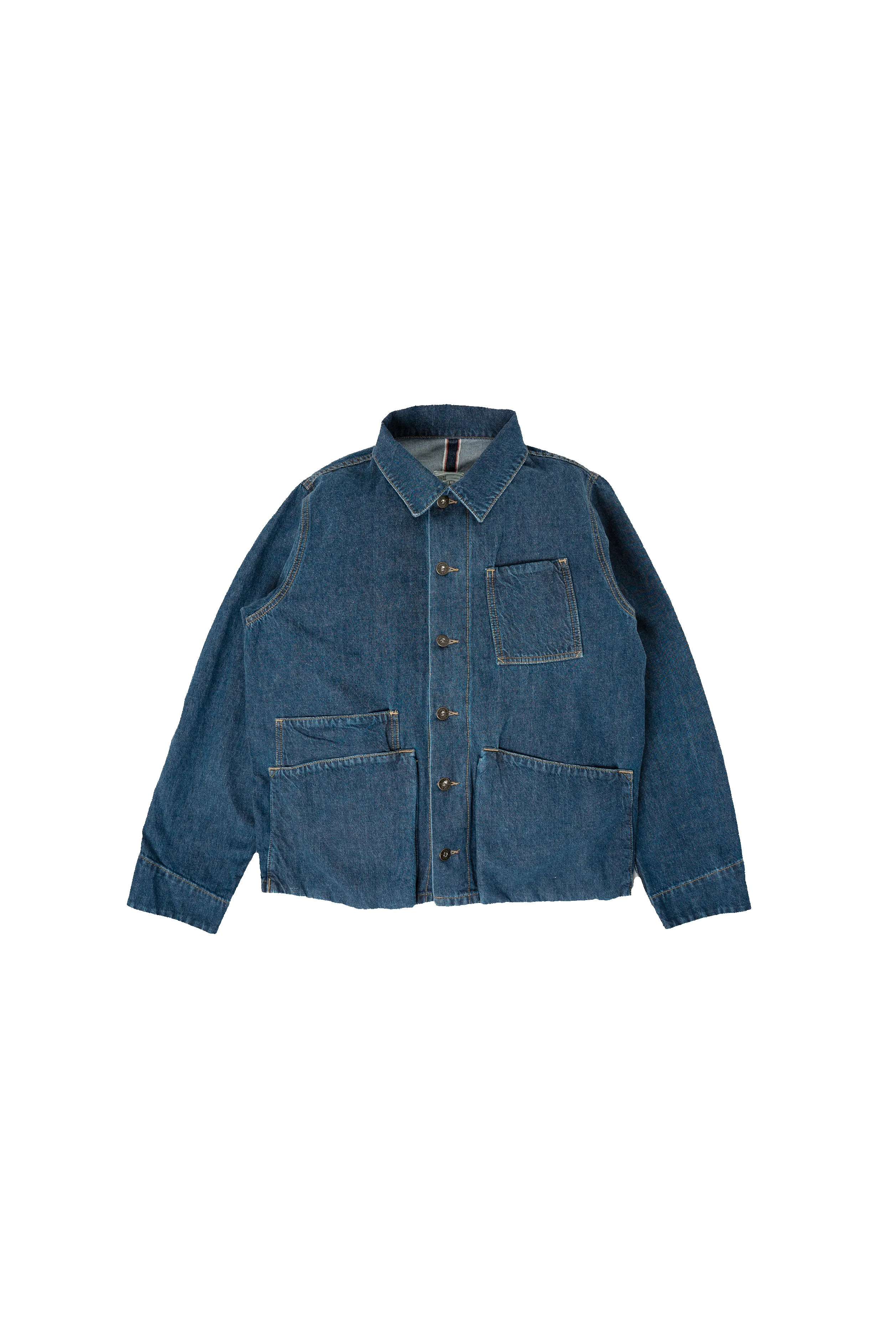 Amos Chore Coat - Vidalia Stonewashed 10oz Selvedge Denim - Medium sold by Loyal Stricklin