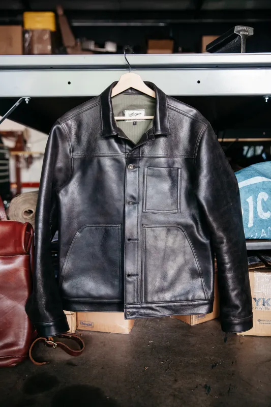 Wayman Jacket - Black Chromexcel Horsehide made by Loyal Stricklin