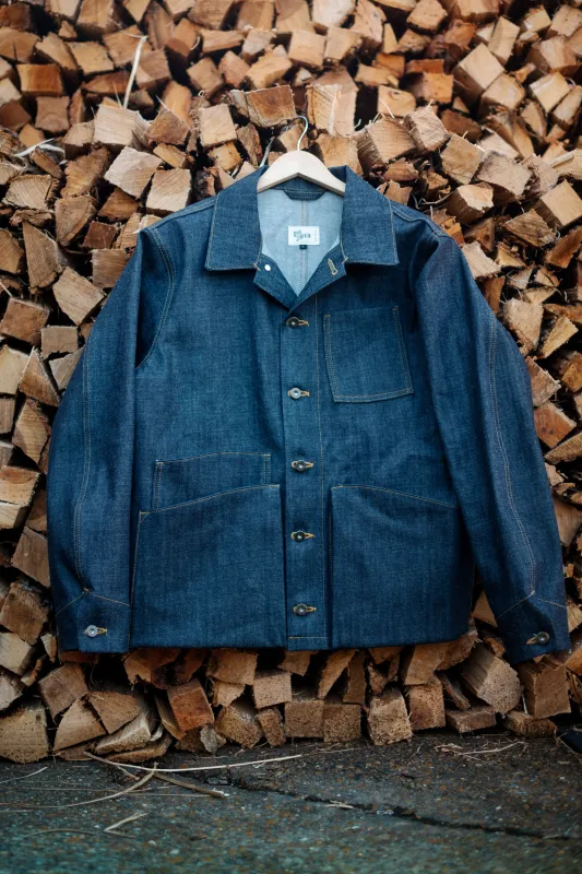 Amos Chore Coat - 15oz Japanese Denim sold by Loyal Stricklin