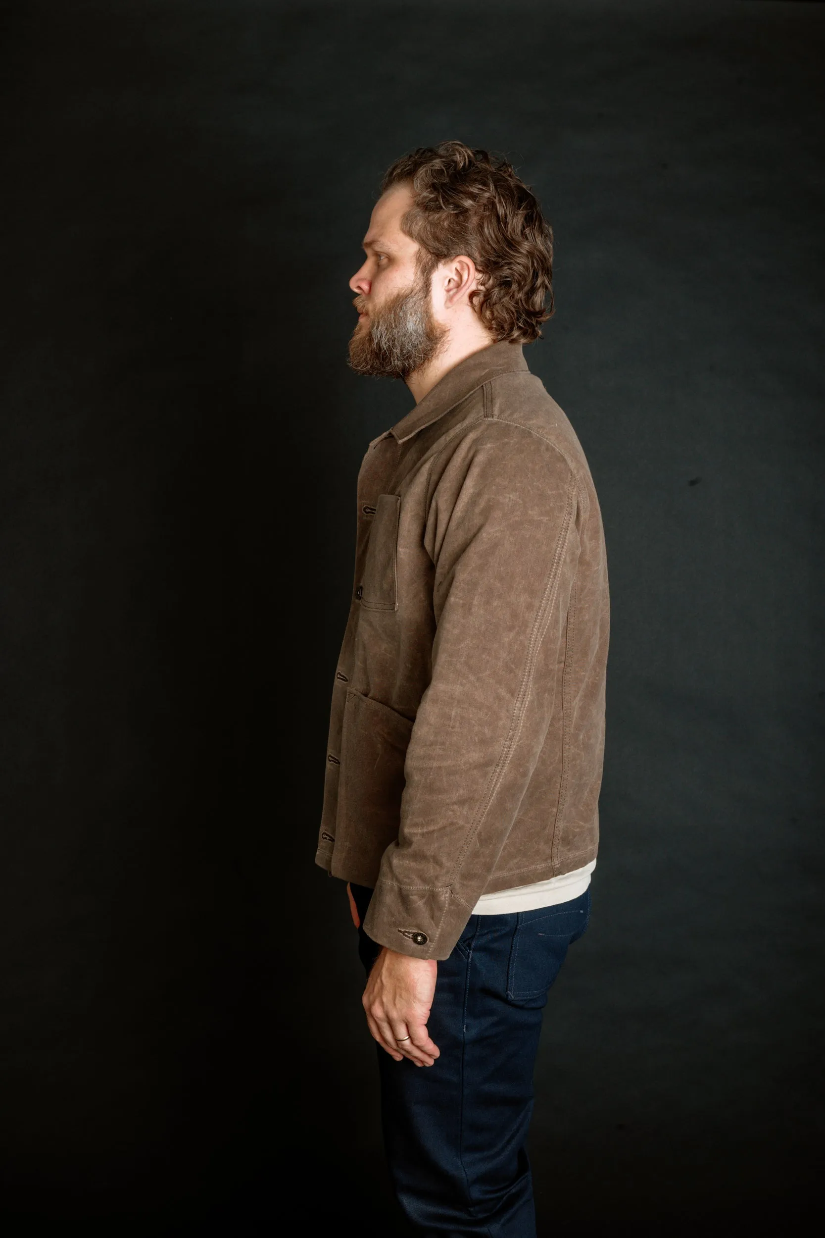 Amos Chore Coat - Dark Oak Waxed Canvas sold by Loyal Stricklin product image thumbnail 2