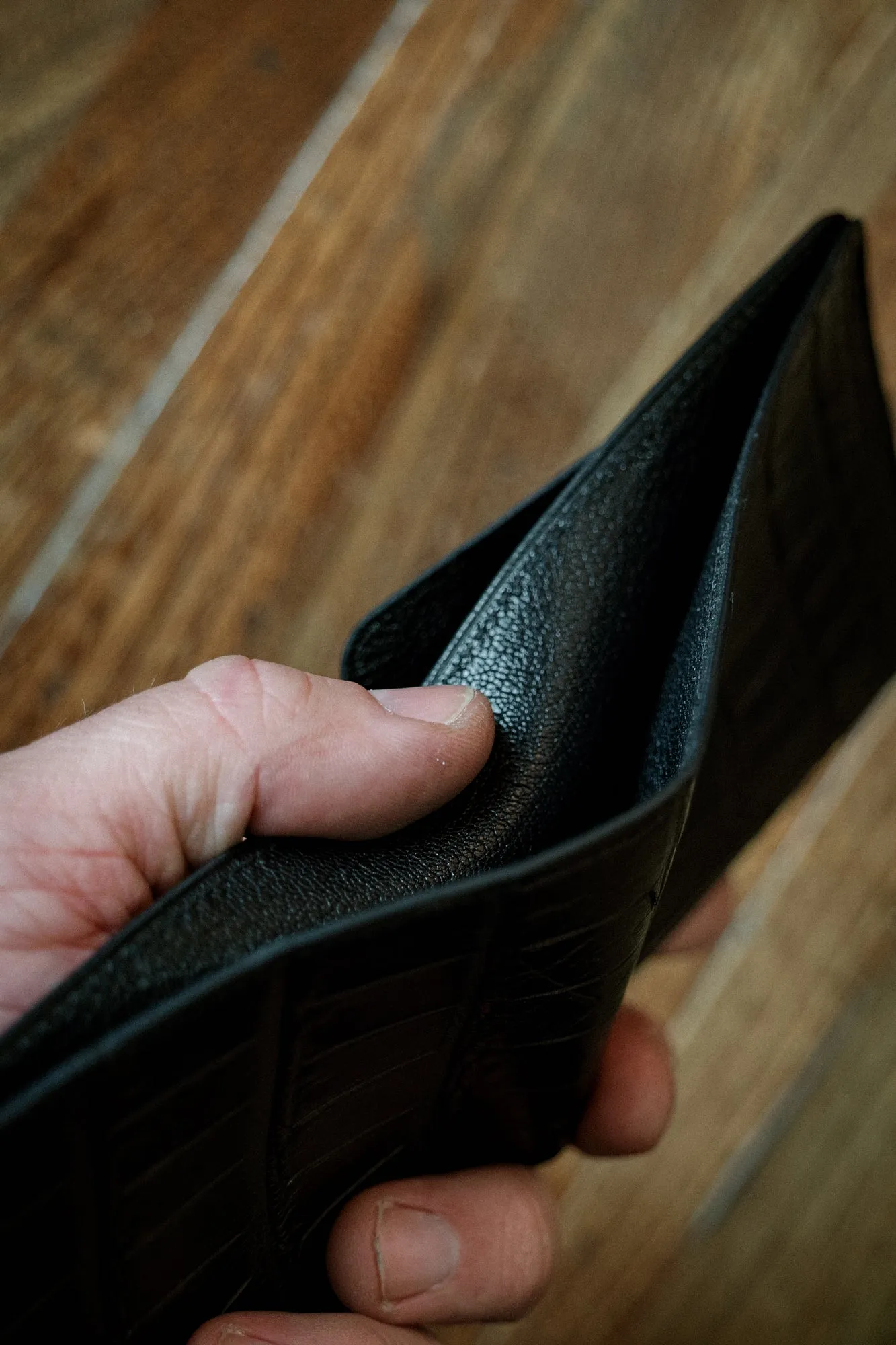 Klein Wallet - Black alligator / black chevré sold by Loyal Stricklin product image thumbnail 3