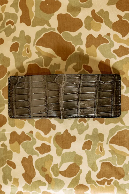 Klein Wallet - Loden Green Alligator / Kangaroo interior - Tail made by Loyal Stricklin