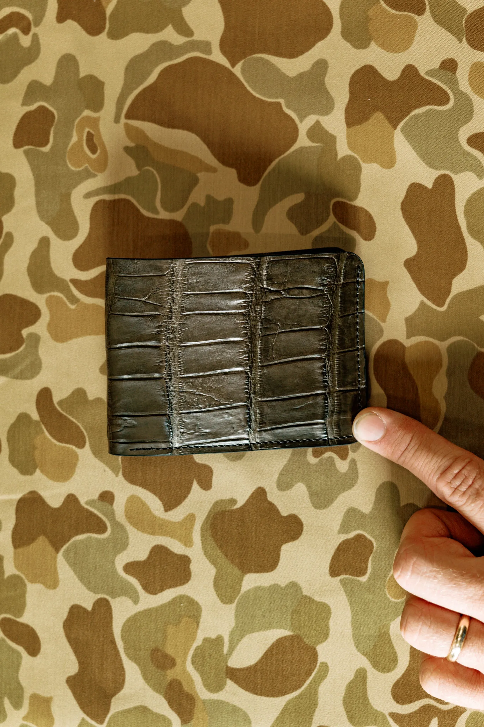 Klein Wallet - Loden Green Alligator / Kangaroo interior - Tail sold by Loyal Stricklin product image thumbnail 3