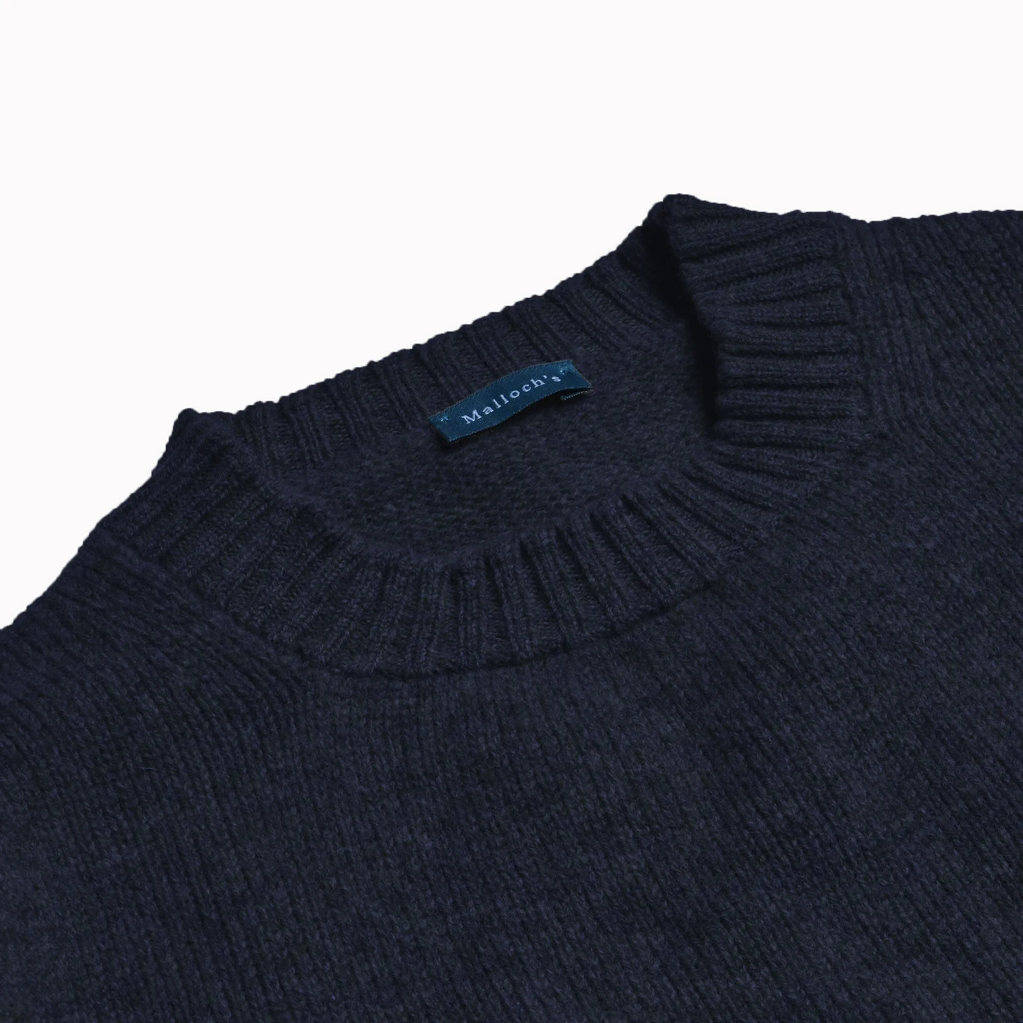 Navy Dean Lambswool Crew Neck Jumper sold by Malloch’s product image thumbnail 2