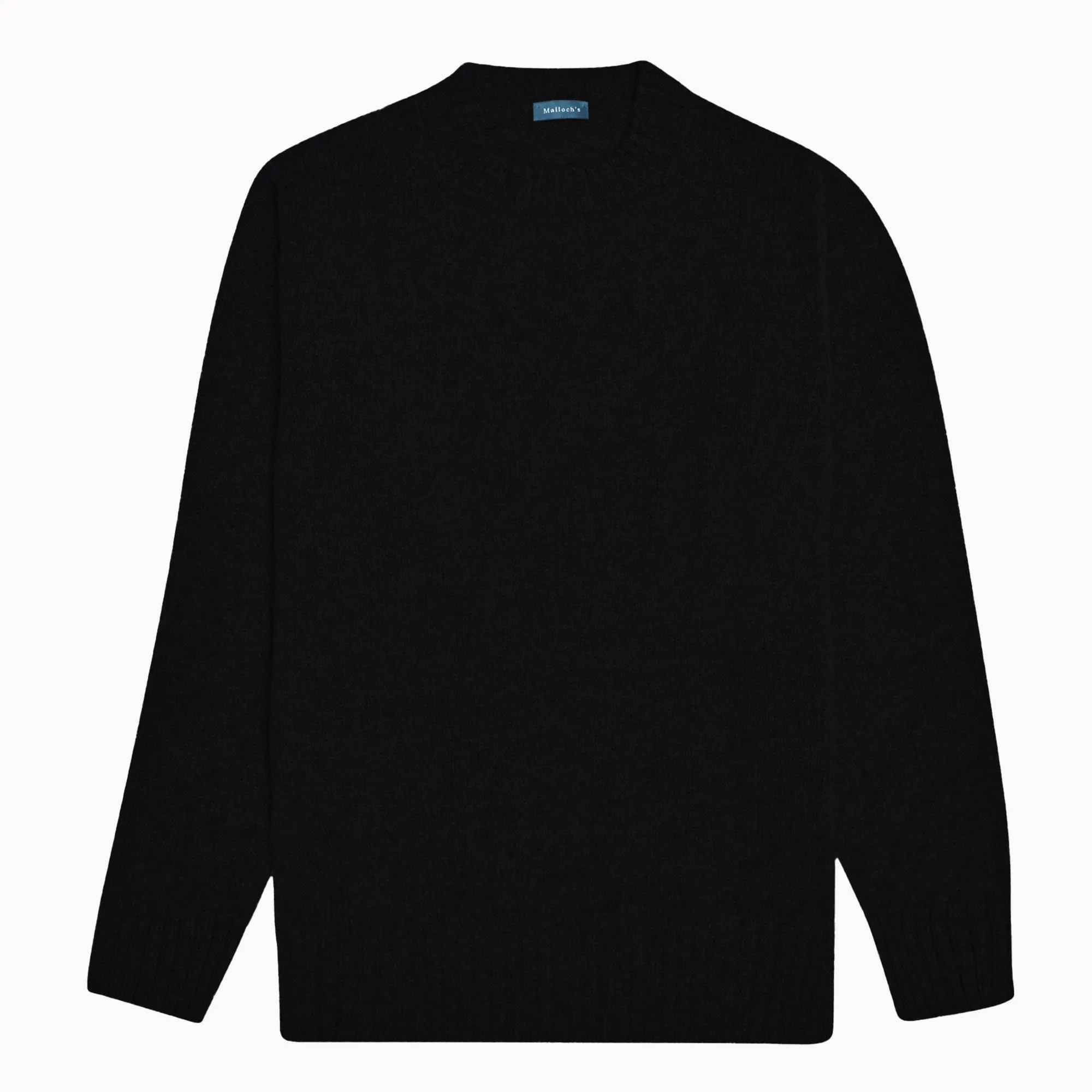 Black Dean Lambswool Crew Neck Jumper sold by Malloch’s