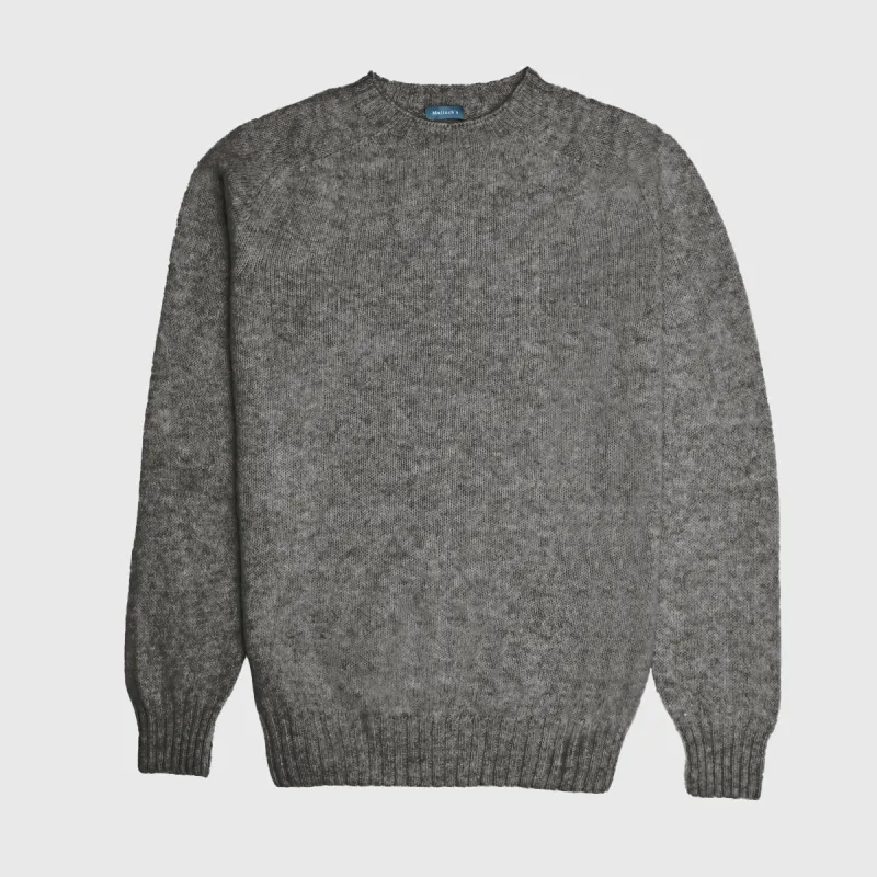 Grey Kelso Brushed Shetland Jumper sold by Malloch’s