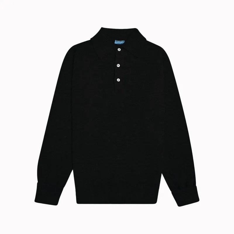 Black Kelly Long Sleeve Sports Collar Jumper sold by Malloch’s