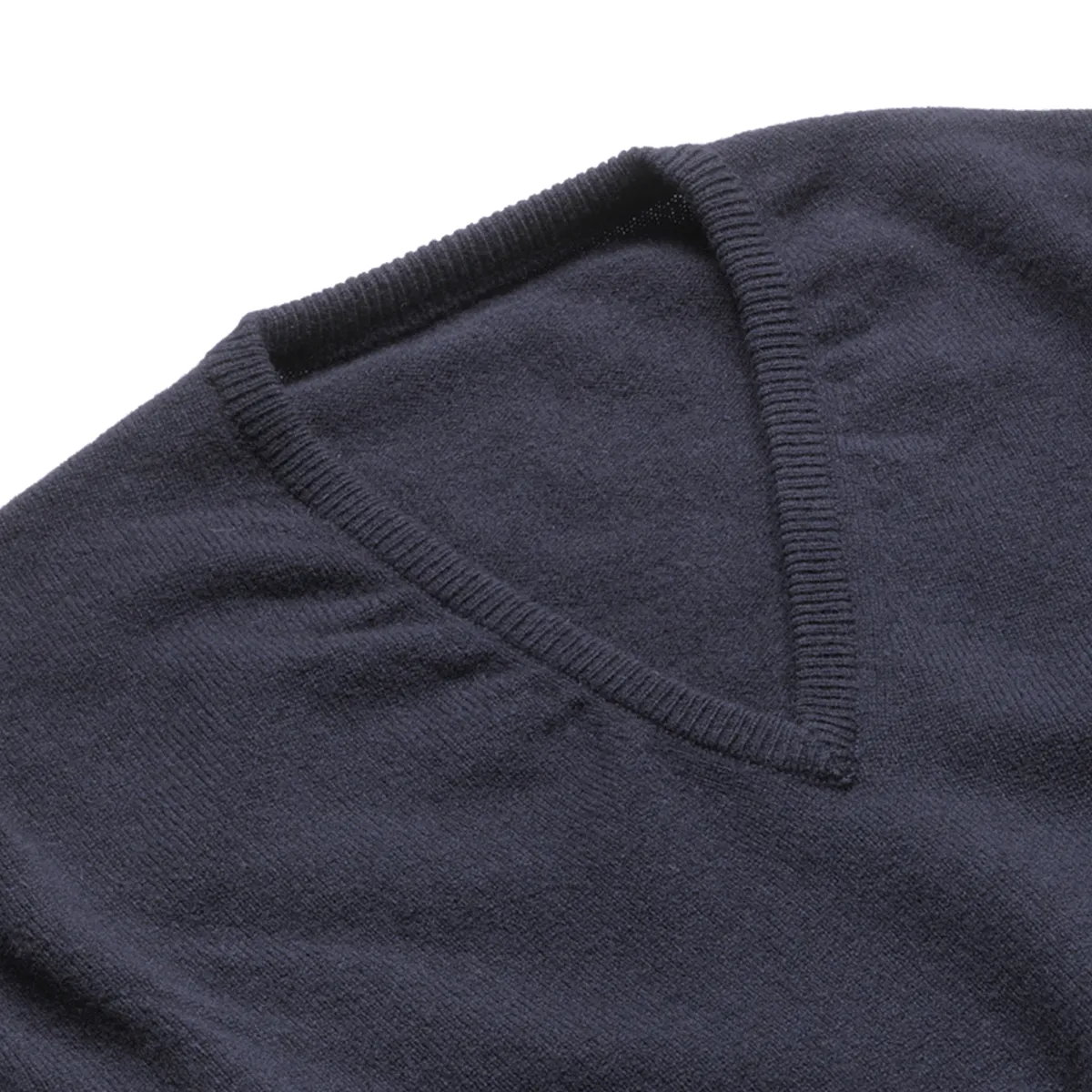 Navy Steadman Fine Lambswool V-Neck Jumper sold by Malloch’s product image thumbnail 2