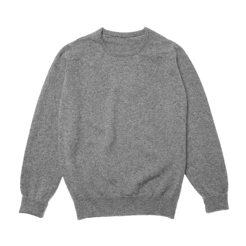 Grey Steadman Fine Lambswool Crew Neck sold by Malloch’s