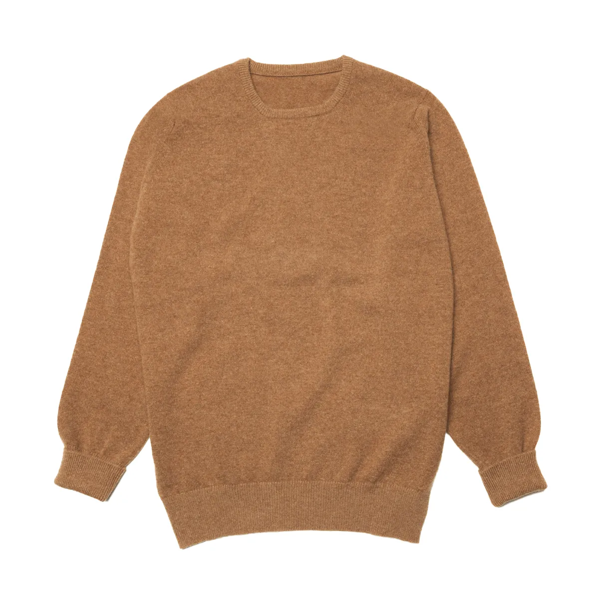 Camel Steadman Fine Lambswool Crew Neck sold by Malloch’s