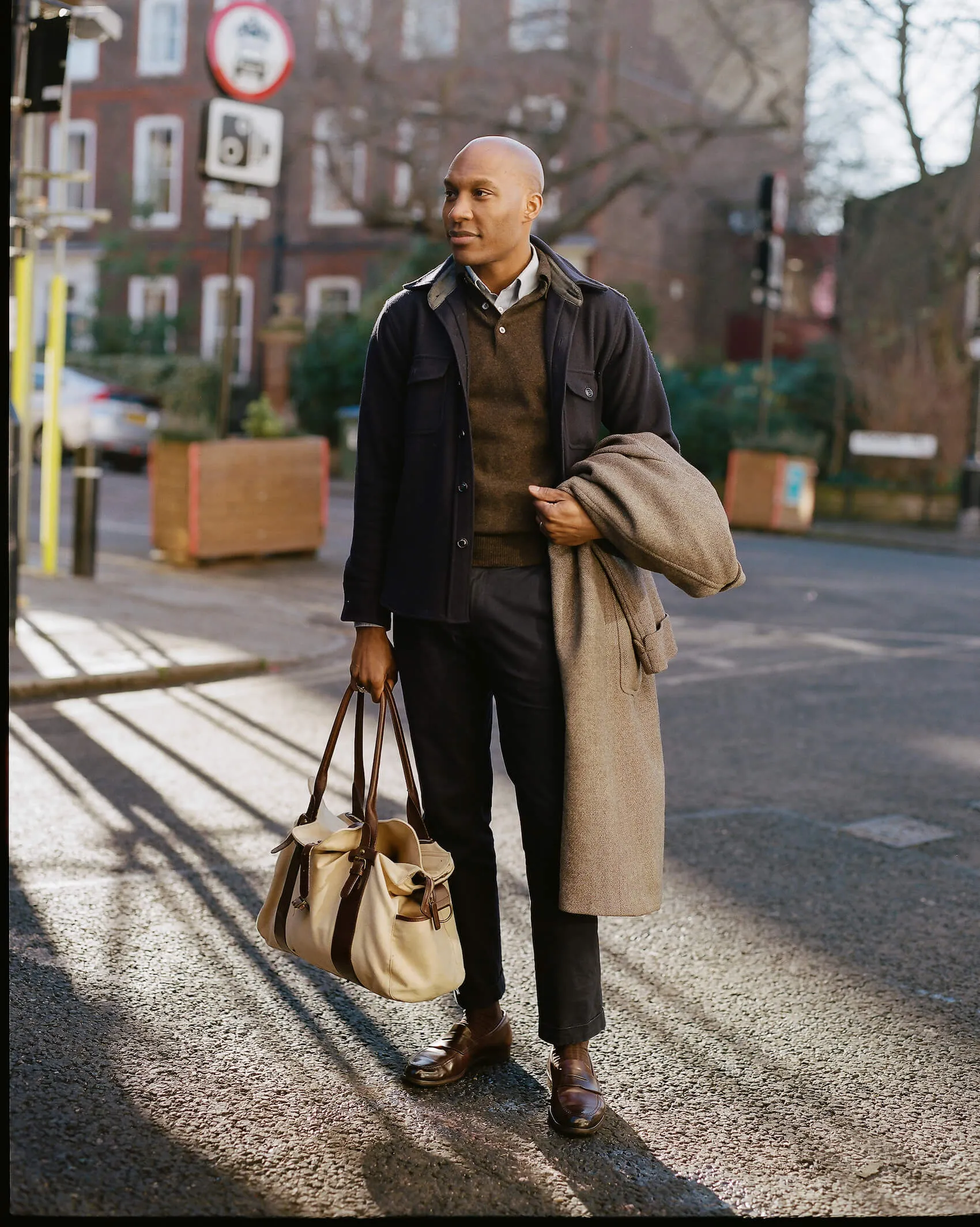 Brown Kelly Long Sleeve Sports Collar Jumper sold by Malloch’s product image thumbnail 3