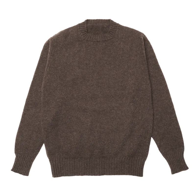 Brown Dean Crew Neck Lambswool Jumper sold by Malloch’s