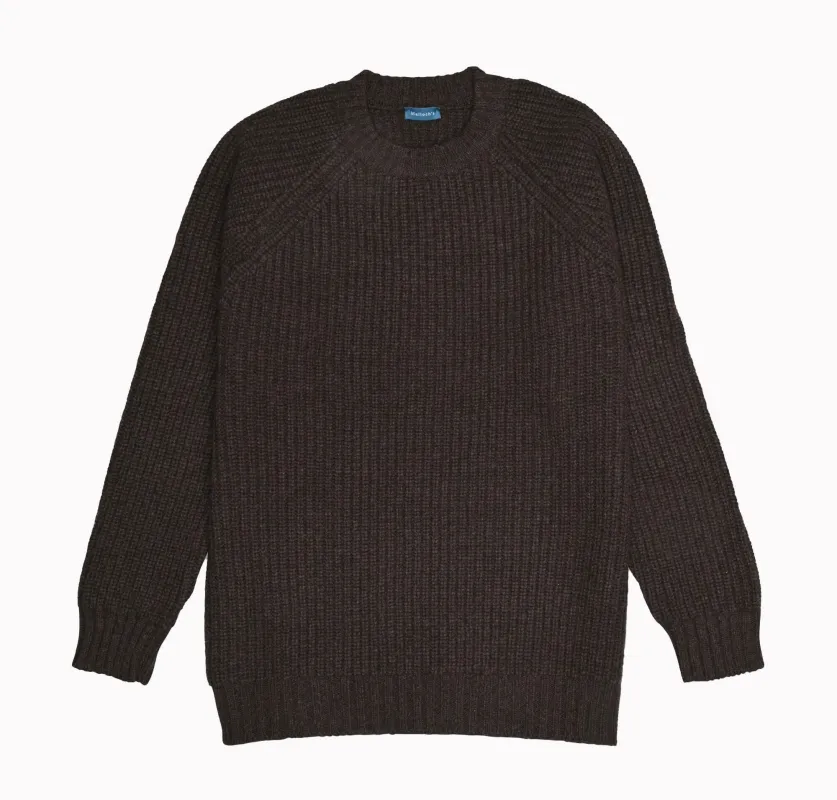Brown Kielder Fishermans Jumper sold by Malloch’s