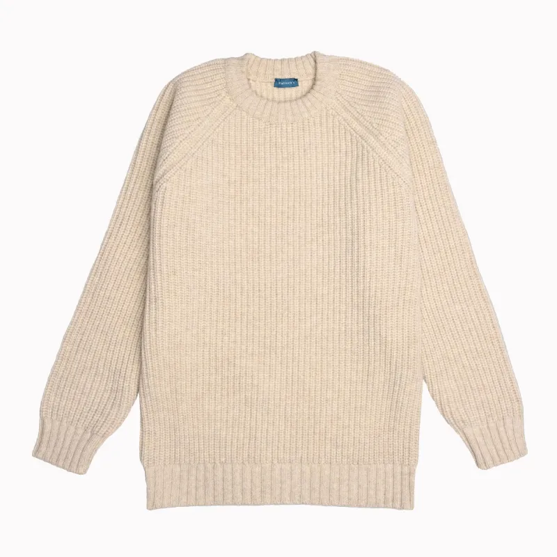 Linen Kielder Fishermans Jumper sold by Malloch’s