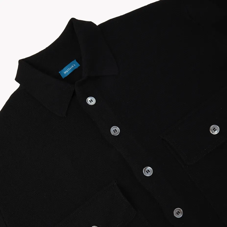 Black Merino Cashmere Knitted Overshirt - Medium sold by Malloch’s product image thumbnail 2