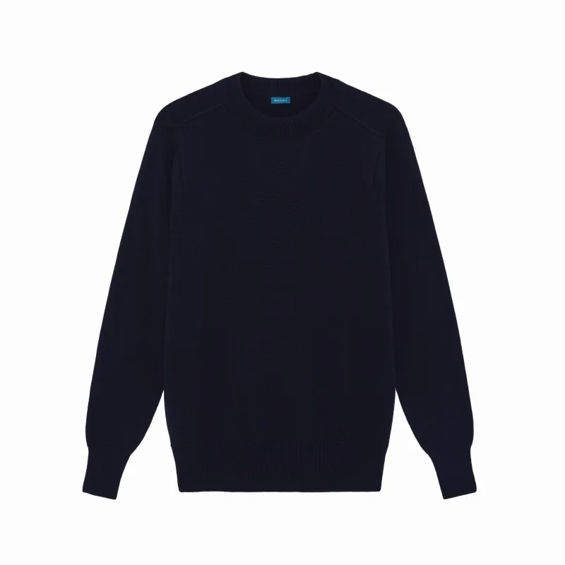 Navy Easton Merino Crew Neck Sweater sold by Malloch’s