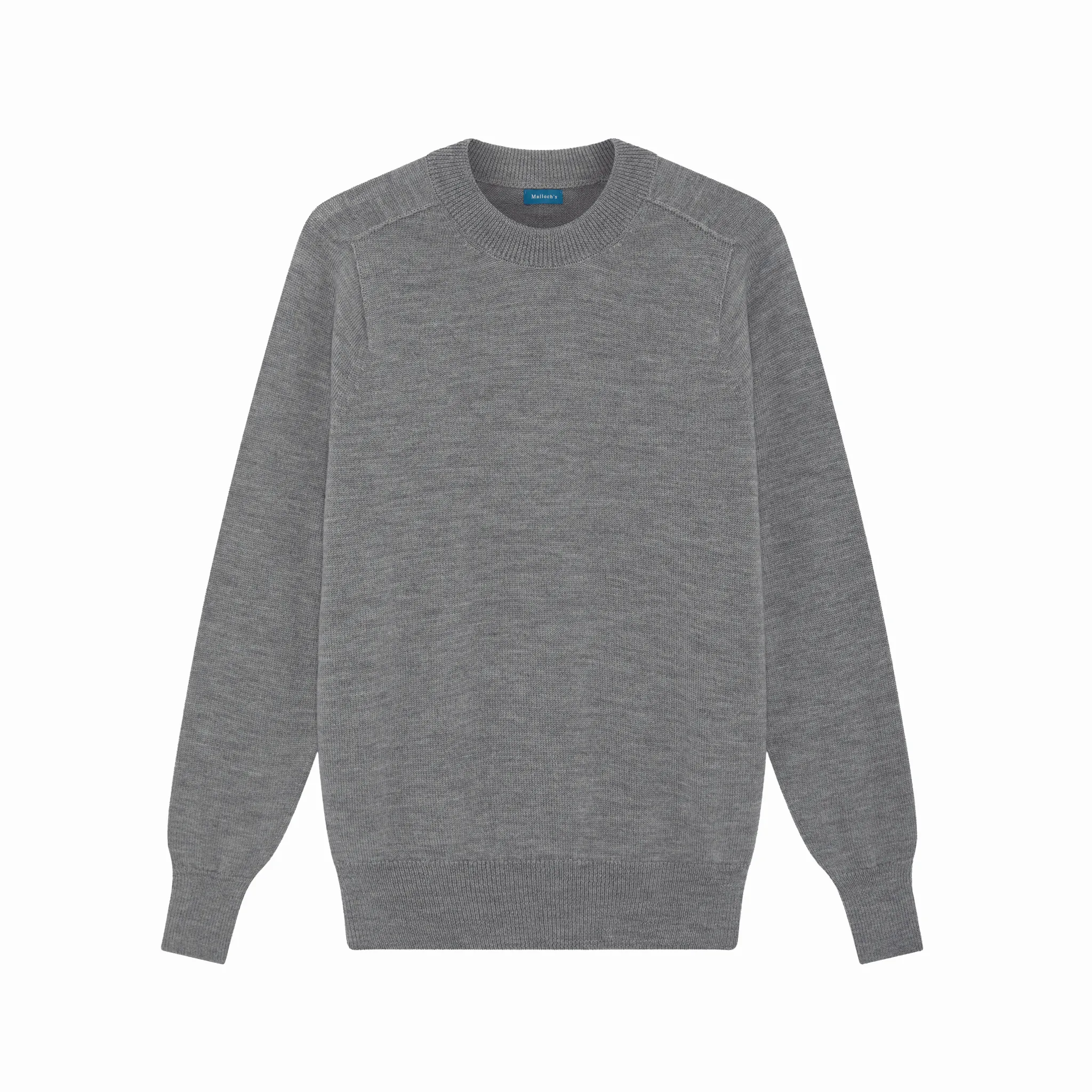 Flannel Grey Easton Merino Crew Neck Sweater sold by Malloch’s