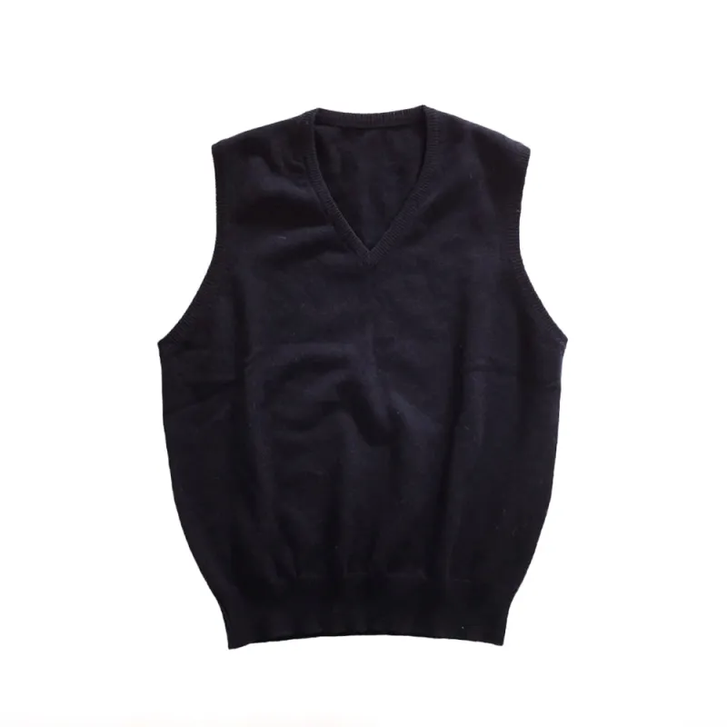 Fine Lambswool Vest - Navy - Medium sold by Malloch’s