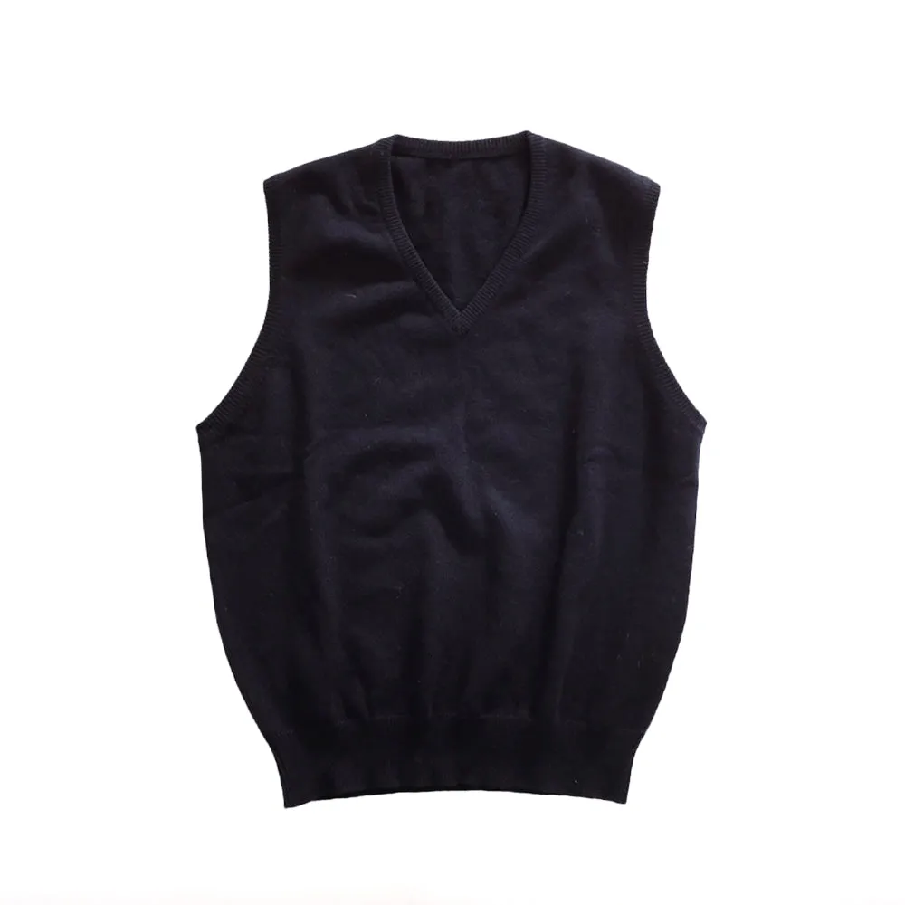 Fine Lambswool Vest - Navy - Medium sold by Malloch’s