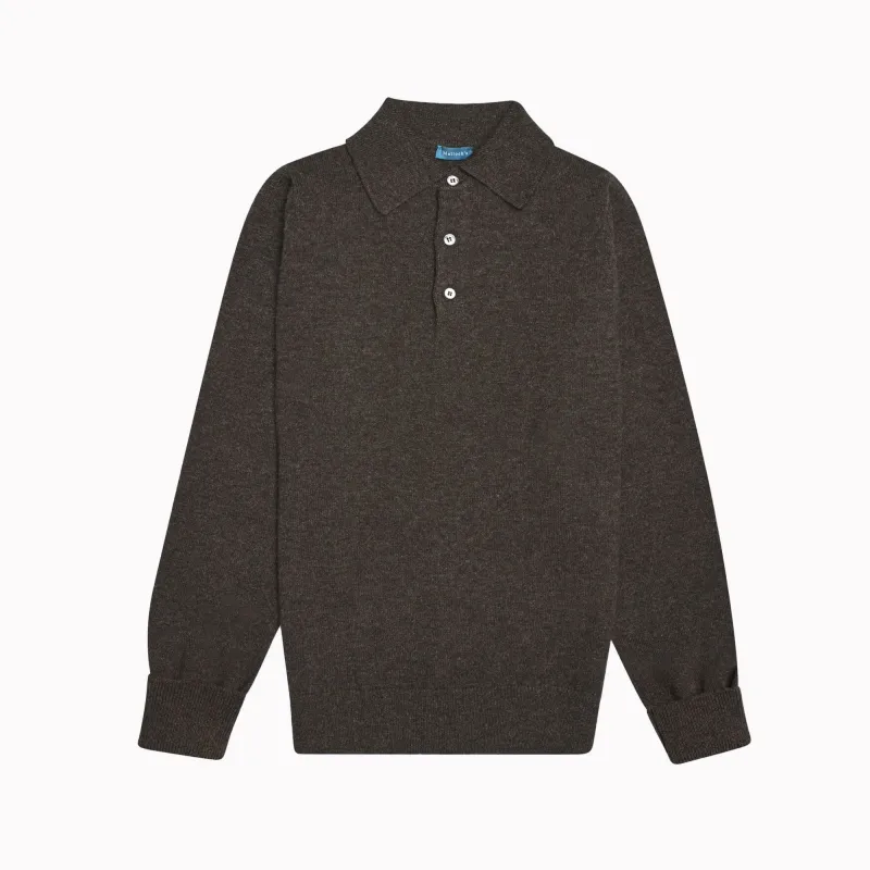 Ex-photoshoot Sample - Brown Kelly Long Sleeve Sports Collar – M sold by Malloch’s