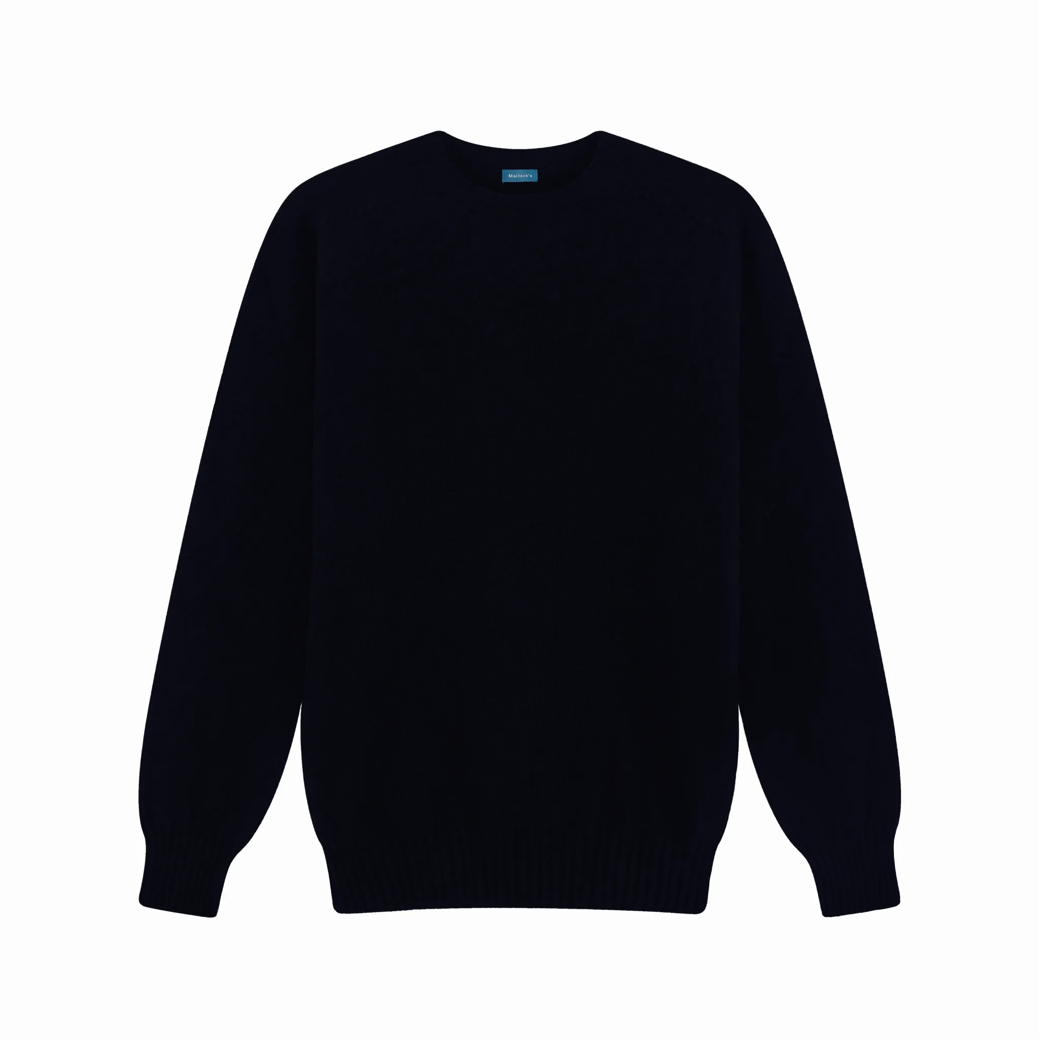 Navy Preston Superfine Lambswool Crew Neck Jumper sold by Malloch’s