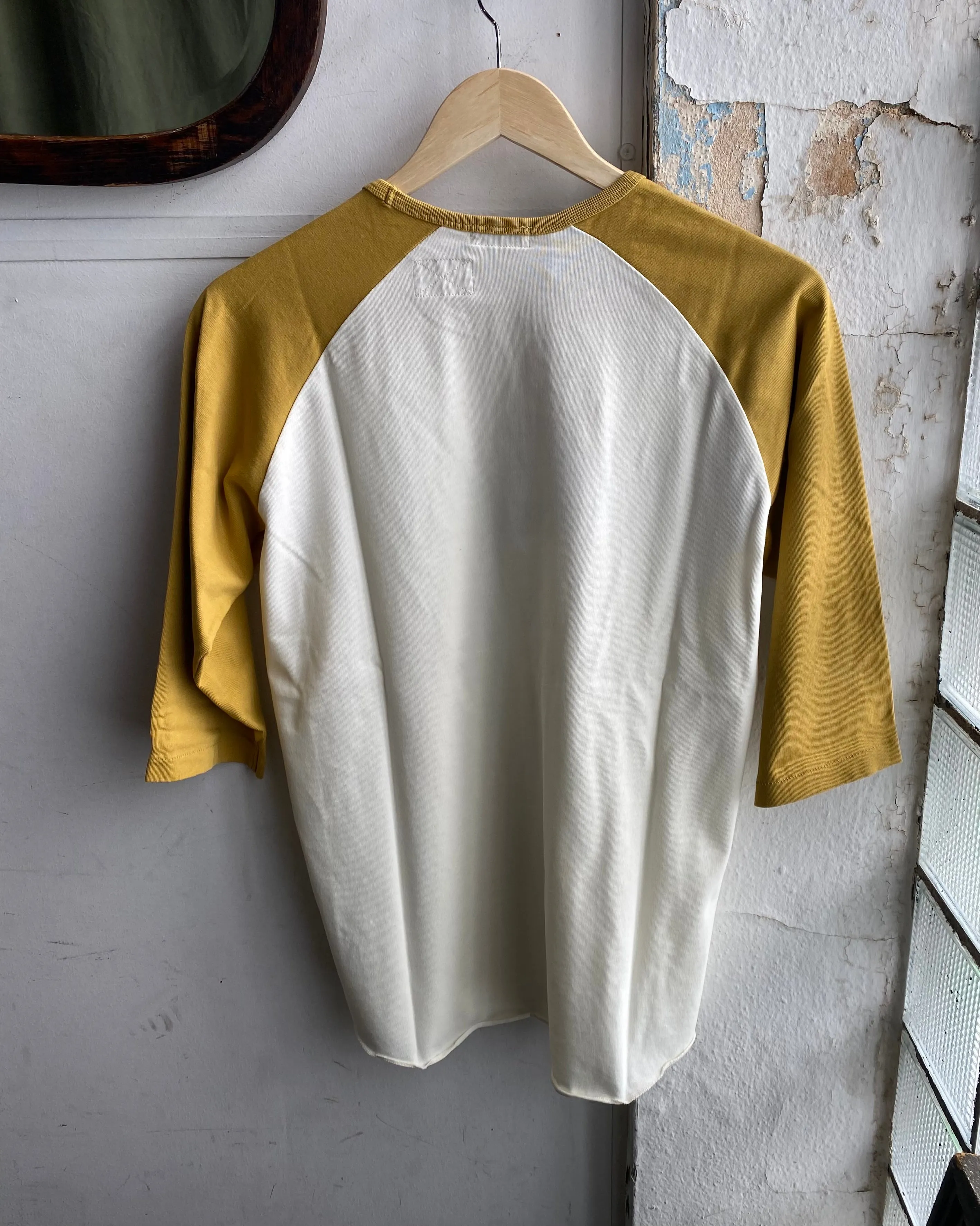 Leon Raglan Shirt | Cocatoo & Burnish Gold | Indigofera sold by Man Ready product image thumbnail 2