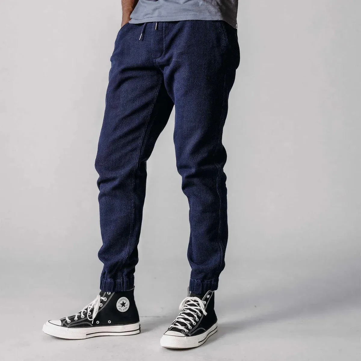 The Apres Pant | Rinsed Indigo Sashiko | Taylor Stitch sold by Man Ready product image thumbnail 2