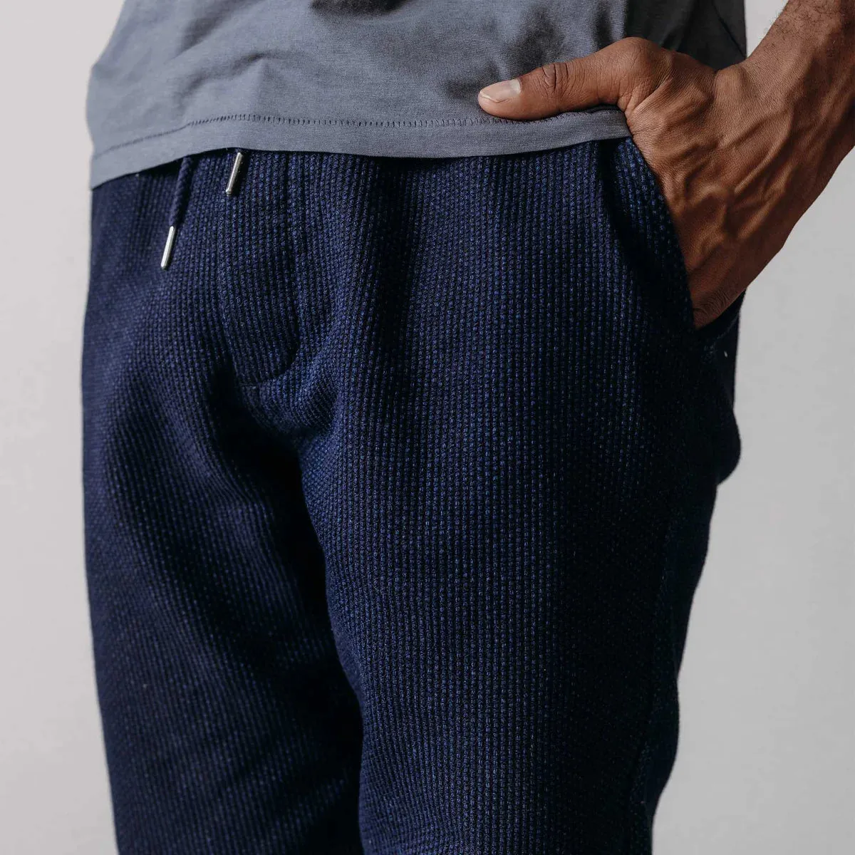 The Apres Pant | Rinsed Indigo Sashiko | Taylor Stitch sold by Man Ready product image thumbnail 3