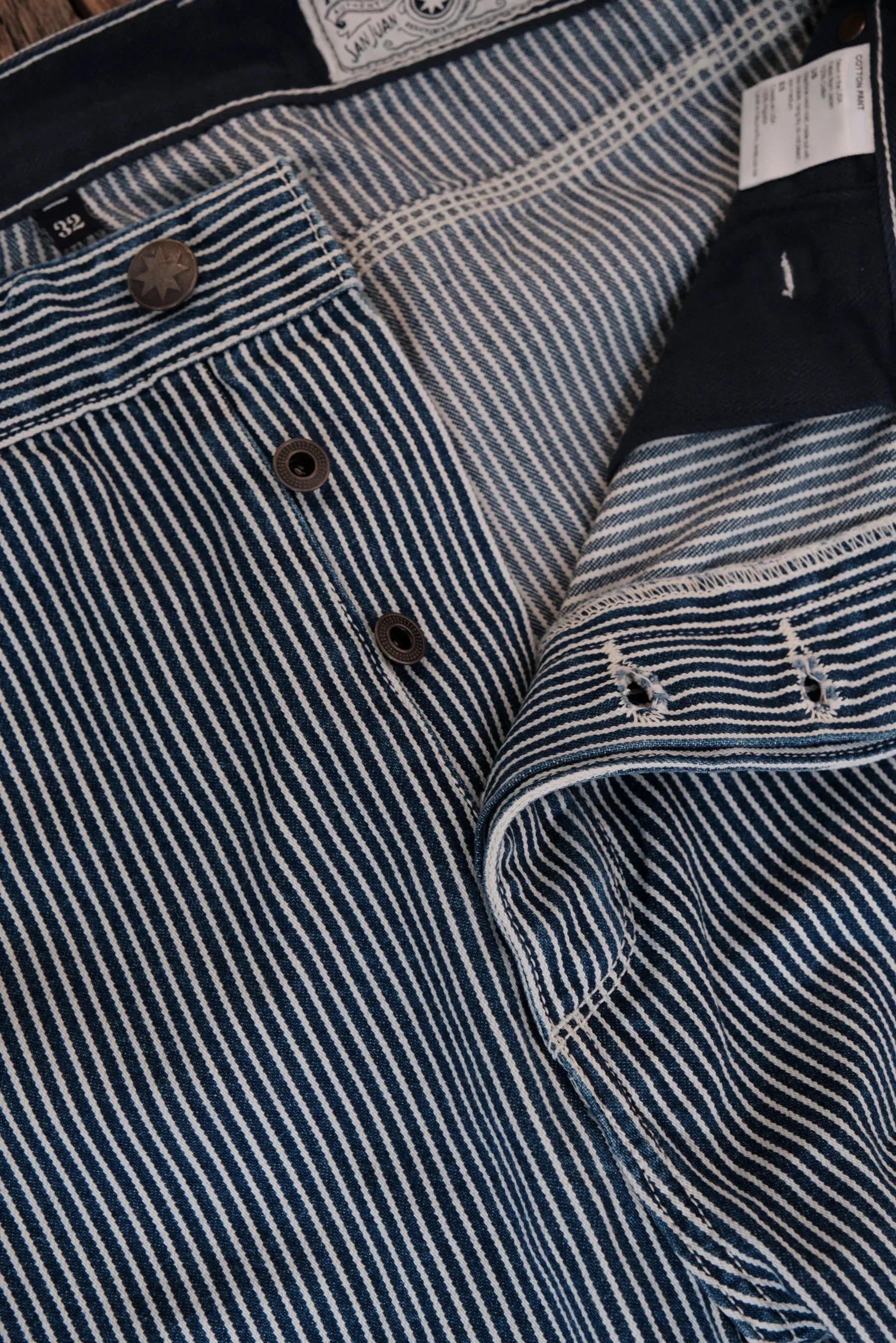 Ortega Pant | Indigo Stripe | Freenote Cloth sold by Man Ready product image thumbnail 4