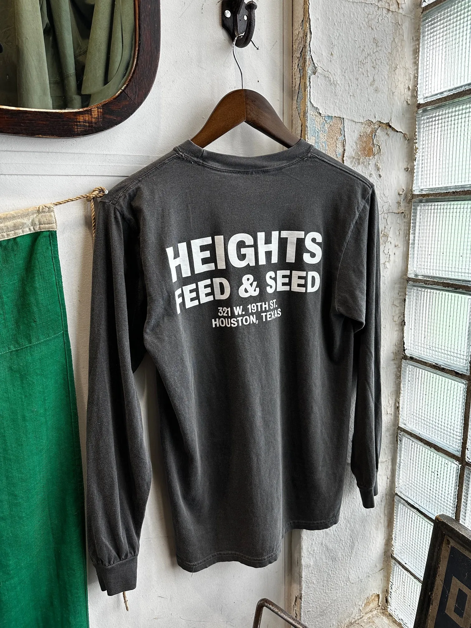 Graphic L/S Tee | Heights Feed & Seed | Pepper | Manready Mercantile sold by Man Ready