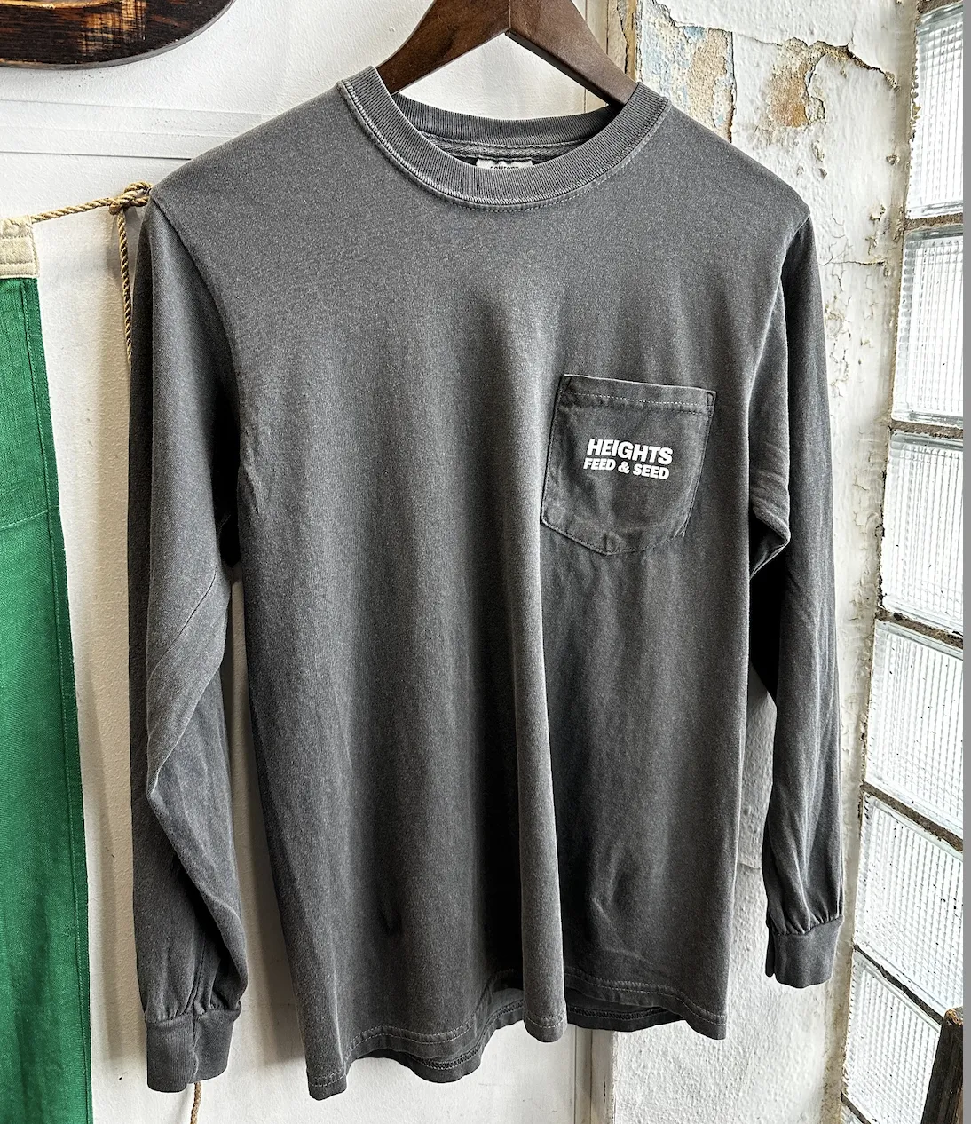 Graphic L/S Tee | Heights Feed & Seed | Pepper | Manready Mercantile sold by Man Ready product image thumbnail 2