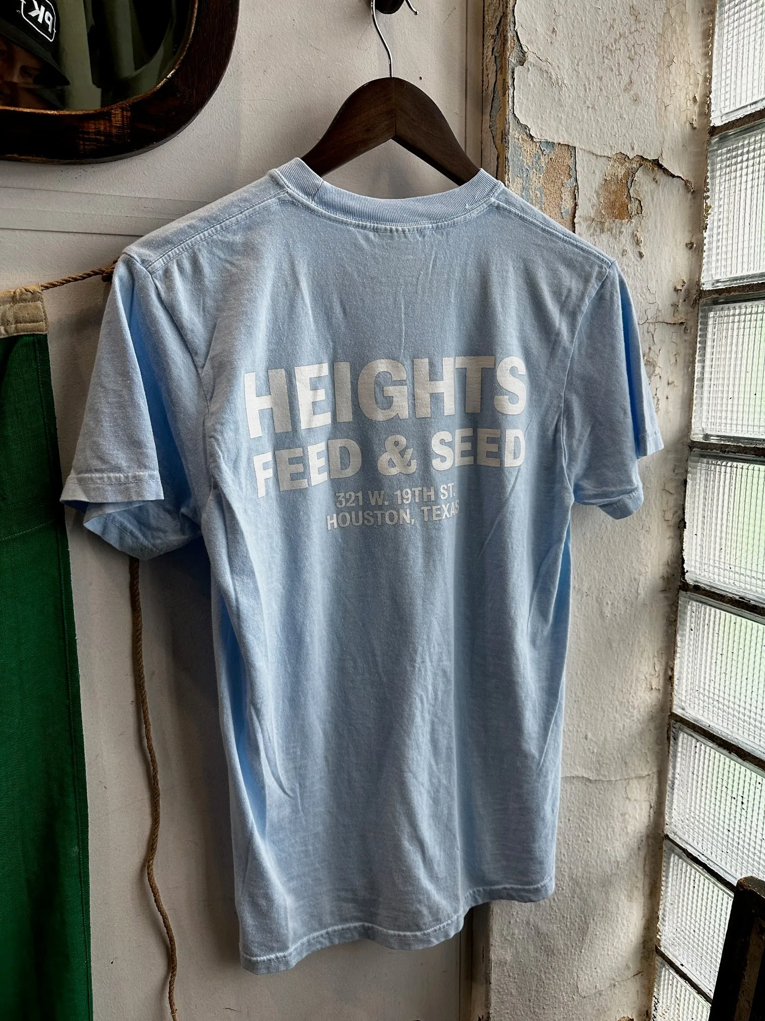 Graphic Pocket Tee | Heights Feed & Seed | Hydrangea Blue | Manready Mercantile sold by Man Ready product image thumbnail 2