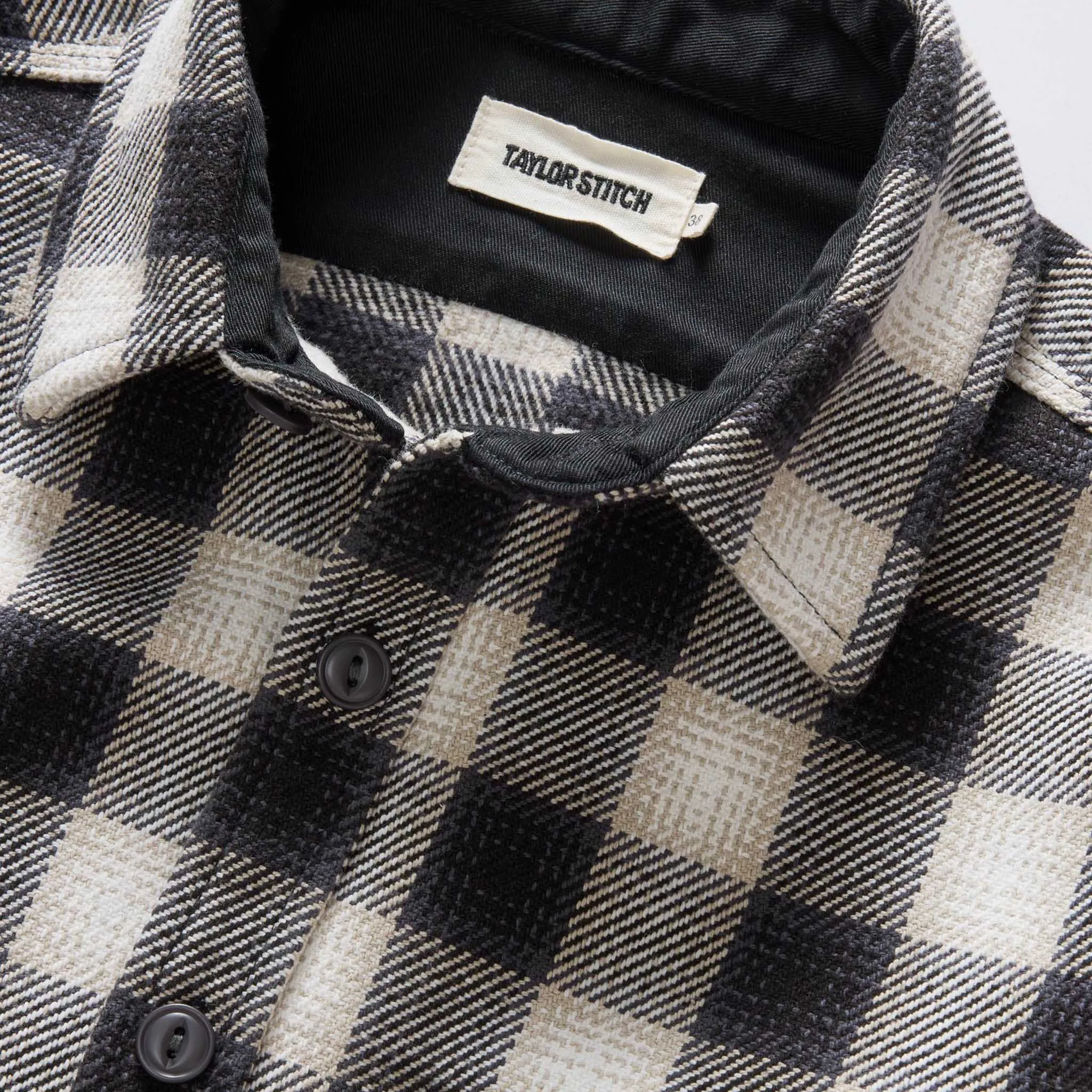 The Moto Utility Shirt | White Smoke Plaid | Taylor Stitch sold by Man Ready product image thumbnail 3
