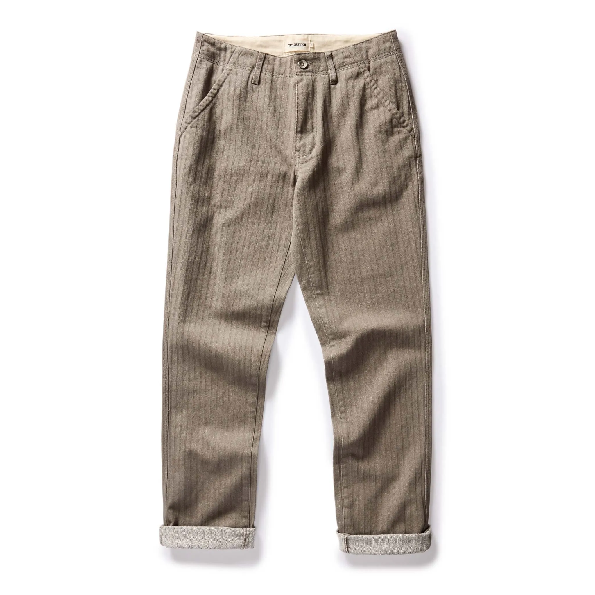 The Morse Pant | Smoked Olive Herringbone | Taylor Stitch sold by Man Ready