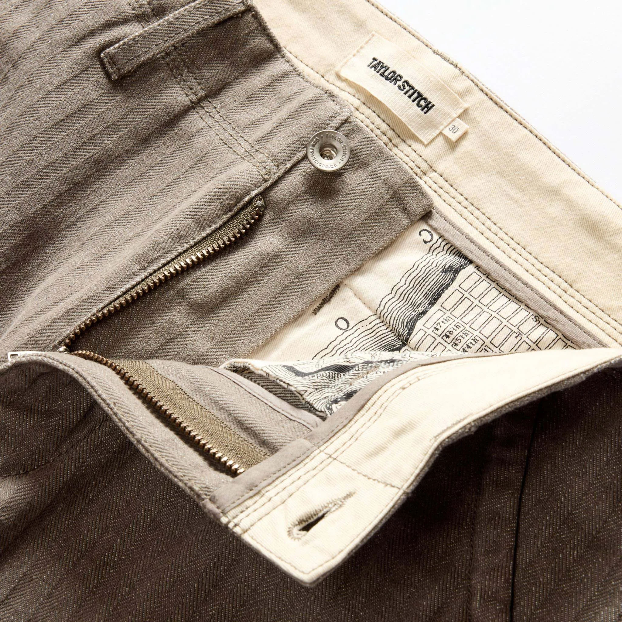 The Morse Pant | Smoked Olive Herringbone | Taylor Stitch sold by Man Ready product image thumbnail 4