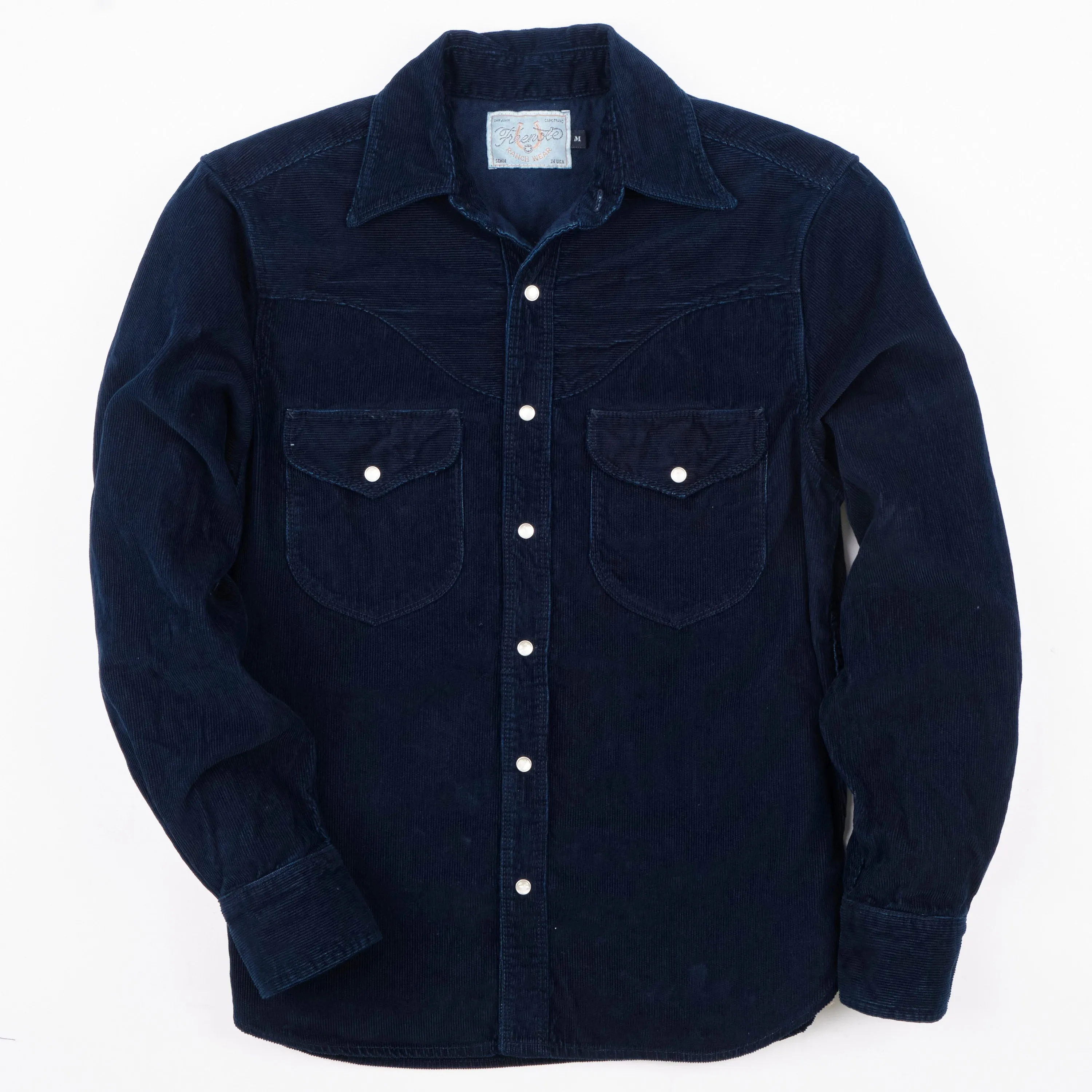 Packard Shirt | Indigo Corduroy | Freenote Cloth sold by Man Ready