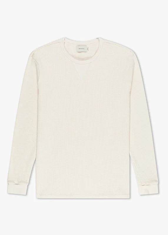 Waffle Knit Thermal | Natural | Monadic Clothing sold by Man Ready