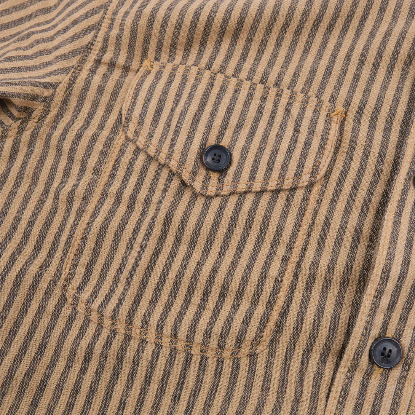 Wells Shirt | Gold Stripe | Freenote Cloth sold by Man Ready product image thumbnail 3