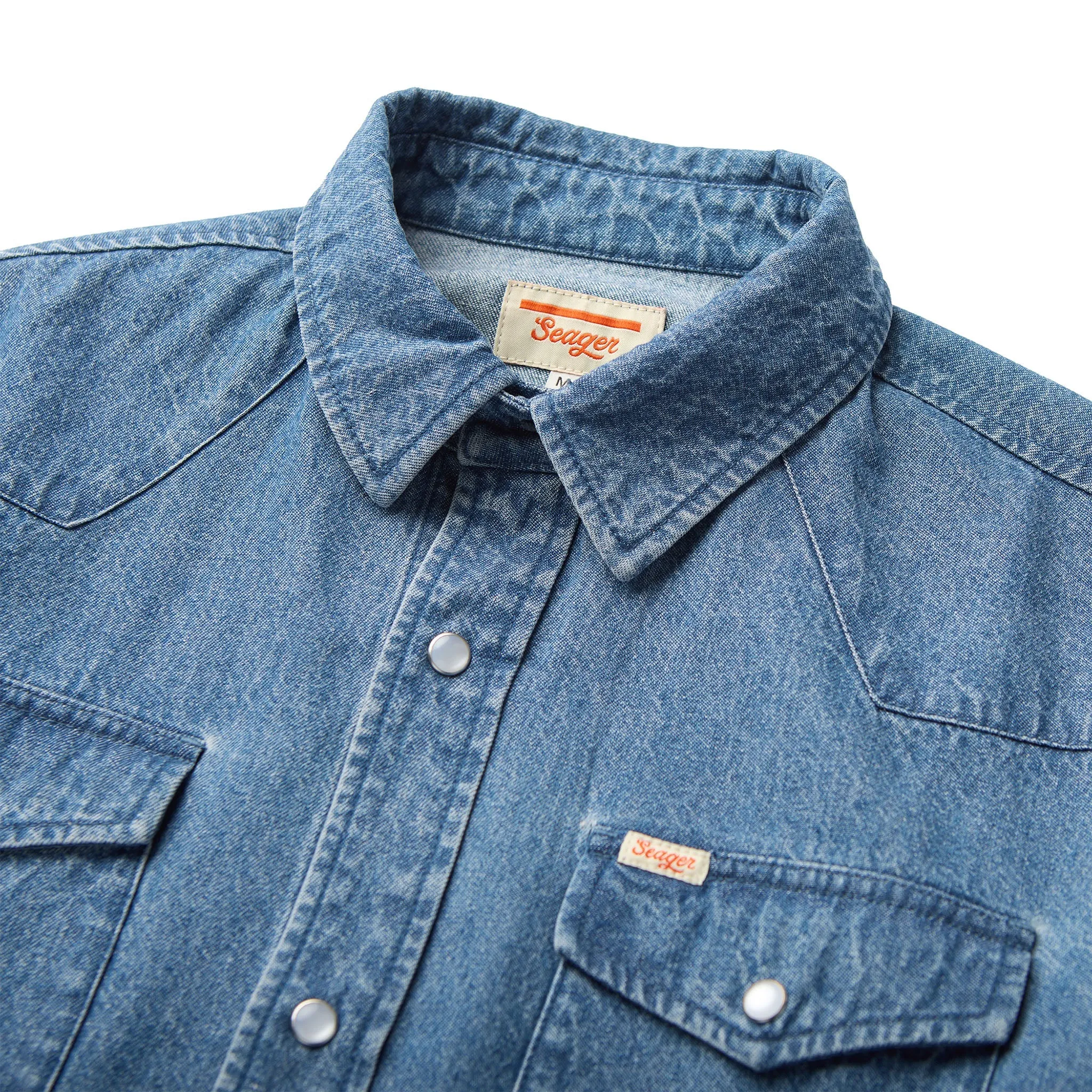 Reagan Pearl Snap | Vintage Wash | Seager Co. sold by Man Ready product image thumbnail 3