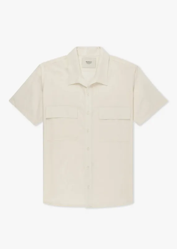 Nelson Shirt | Stone | Monadic Clothing sold by Man Ready