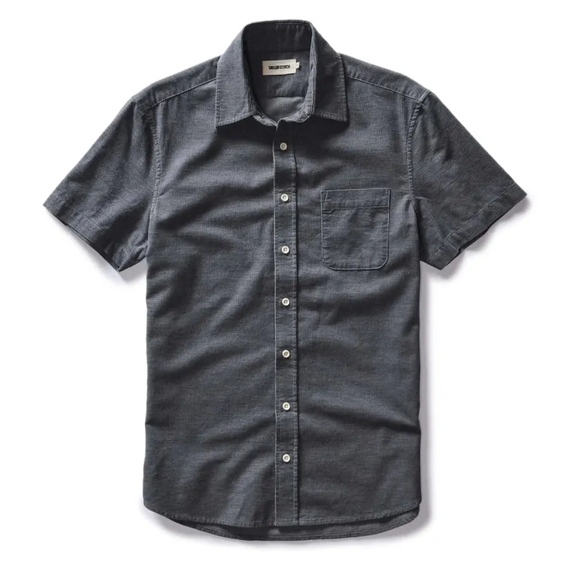 The Short Sleeve California | Heather Slate Cord | Taylor Stitch sold by Man Ready