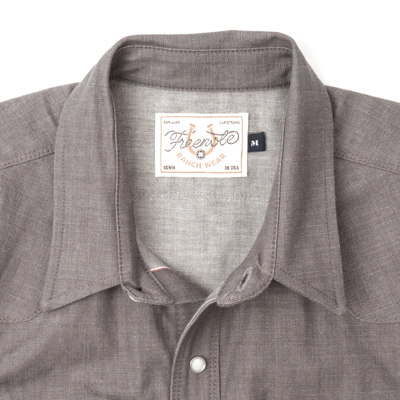 Modern Western Shirt | Harbor Grey Denim | Freenote Cloth sold by Man Ready product image thumbnail 5