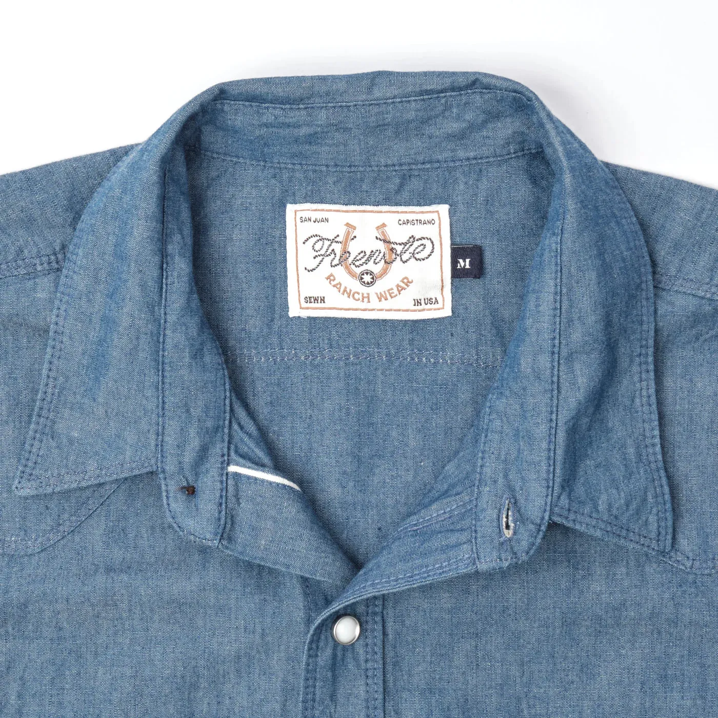 Modern Western S/S Shirt | Chambray | Freenote Cloth sold by Man Ready product image thumbnail 3