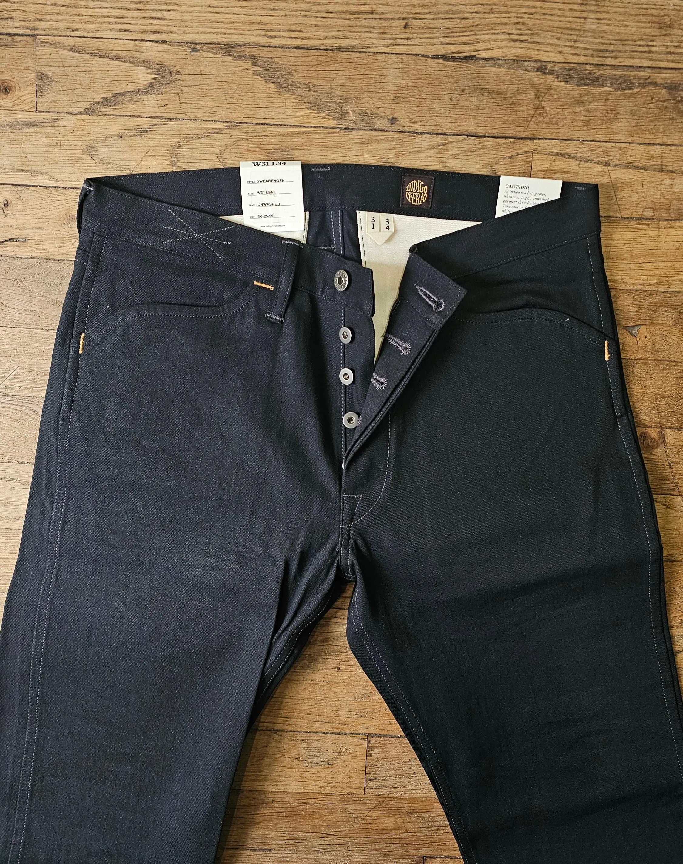 Swearengen Pant | Sootblack Denim | Indigofera sold by Man Ready product image thumbnail 2