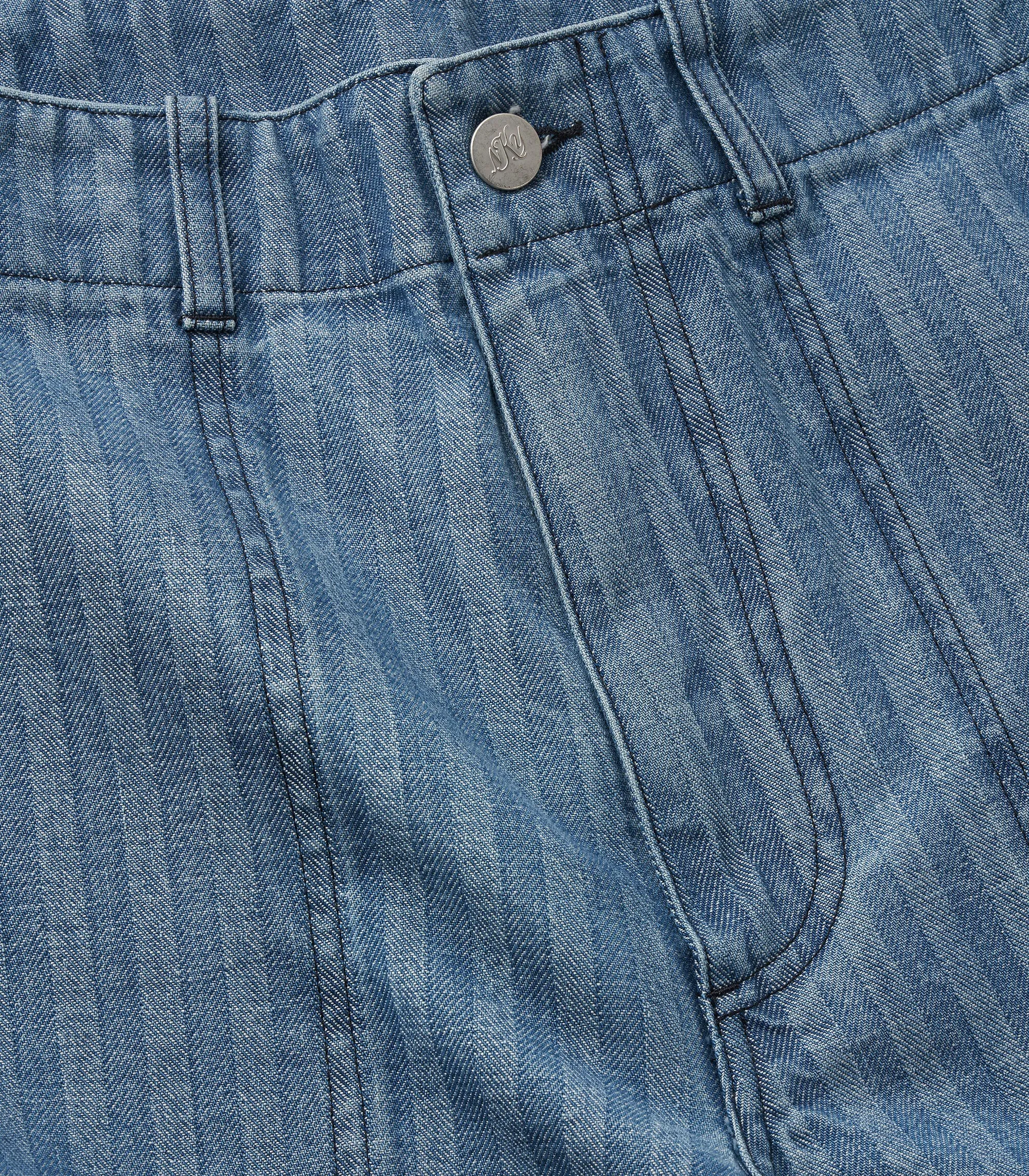 Cliff Denim Pant | Light Wash Fisher Stripe | Knickerbocker sold by Man Ready product image thumbnail 2