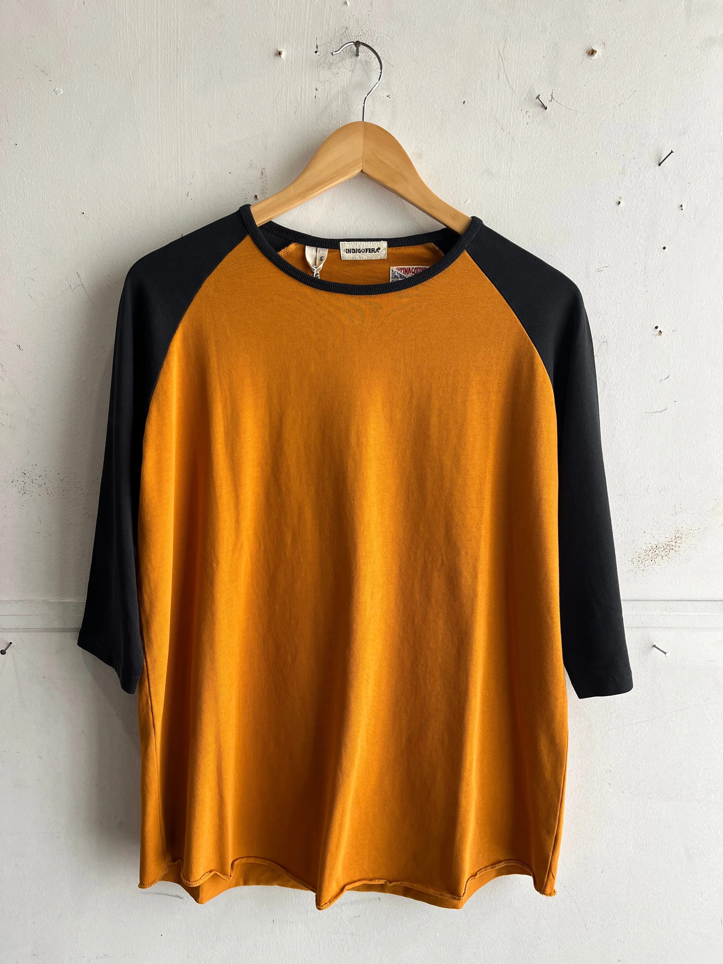 Leon Raglan Shirt | Orange & Marshall | Indigofera sold by Man Ready