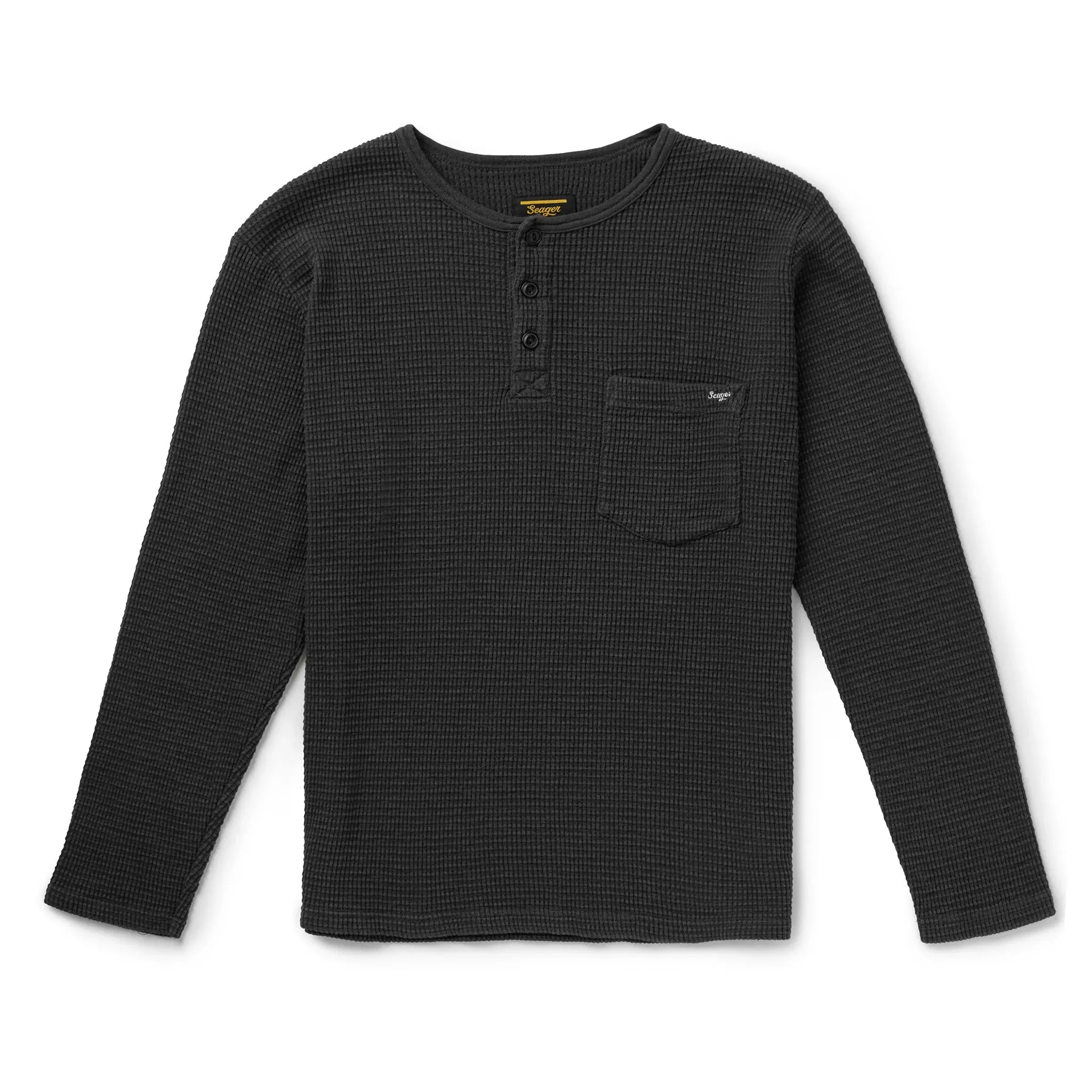 Sawpit Henley LS Thermal | Vintage Black | Seager Co. sold by Man Ready product image thumbnail 2